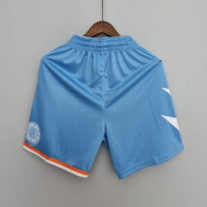 pantalon corto celeste clippers dorsal y logo clippers