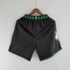 pantalon corto timberwolves retro parte trasera con la cintura de diseño de arboles verdes y en la basta