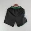 pantalon corto timberwolves retro parte trasera con la cintura de diseño de arboles verdes y en la basta