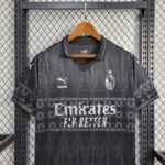 camiseta negra milan cuello camisa