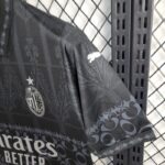 camiseta negra milan manga