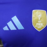 segunda camiseta argentina logo y parche campeon