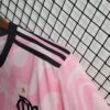 flamengo camiseta rosa manga