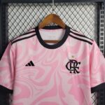 flamengo camiseta rosa pecho