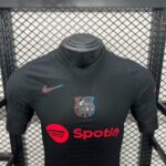 camiseta barcelona 2024 2025 negra version jugador pecho