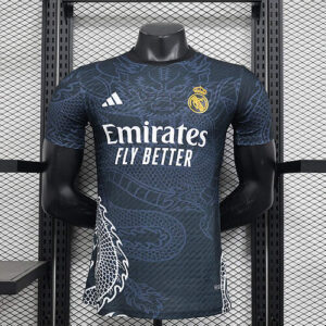 Camiseta Real Madrid Versión Jugador Edicion Especial dragón negro 2024-2025