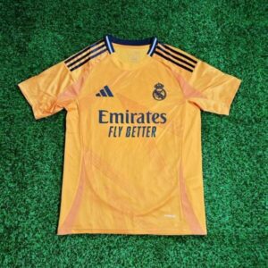 Camiseta Real Madrid segunda equipación naranja 2024/2025