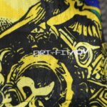 camiseta amarilla brasil cristo logo dri fit