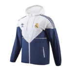 Chaqueta Gabardina Real Madrid Blanco-Azul costado