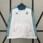 Cortaviento Reversible Real Madrid Celeste-Blanco 2024-2025 parte delantera blanco