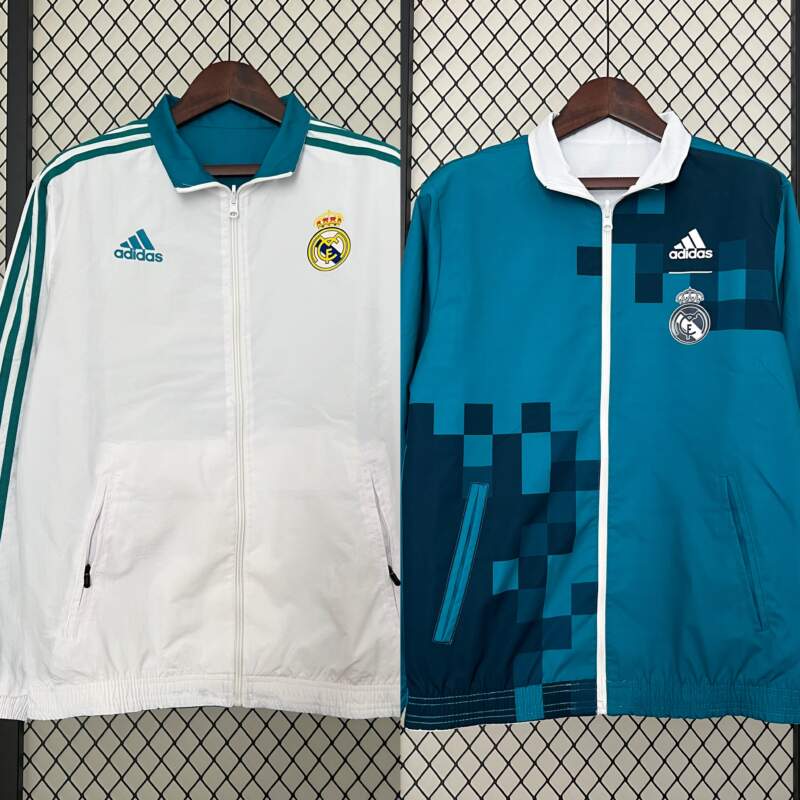 Cortaviento Reversible Real Madrid Celeste-Blanco 2024-2025 Cortaviento Reversible Real Madrid Celeste-Blanco 2024-2025