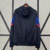 Cortavientos FC Barcelona Negro-Azul 2024-2025 Parte Trasera