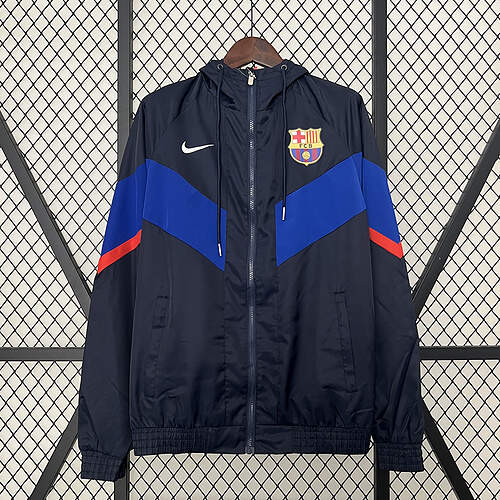 Cortavientos FC Barcelona Negro-Azul 2024-2025