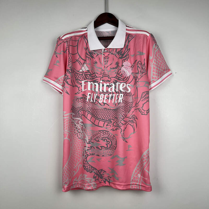 camiseta-real-madrid-edicion-especial-2023-2024 camiseta real madrid rosa dragon