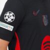 segunda equipacion barcelona 2024 - 2025 negra version jugador con parche de la champions