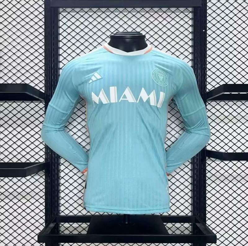 Camiseta Inter Miami Manga Larga Tercera Equipacion 2024-2025 Camiseta Inter Miami Manga Larga Tercera Equipacion 2024-2025