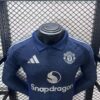 Camiseta Manchester United Manga Larga Segunda Equipacion 2024-2025 pecho