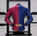 Camiseta Manga Larga FC Barcelona Versión Jugador 2024-2025 dorsal