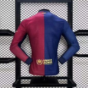 Camiseta Manga Larga FC Barcelona Versión Jugador 2024-2025 dorsal
