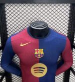 Camiseta Manga Larga FC Barcelona Versión Jugador 2024-2025 pecho
