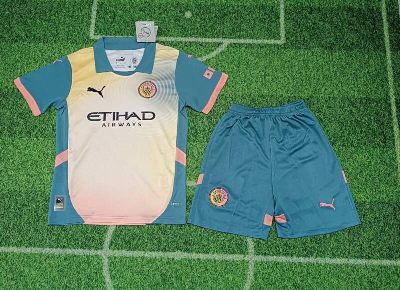 Conjunto Niño Manchester City Cuarta Equipacion 2024-2025 Conjunto Niño Manchester City Cuarta Equipacion 2024-2025