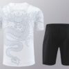 Conjunto de Entrenamiento Real Madrid Blanco-Negro 2024-2025 dorsal