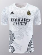 Conjunto de Entrenamiento Real Madrid Blanco-Negro 2024-2025 polo