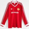 Camiseta Manchester United Primera Equipacion Manga Larga 1986