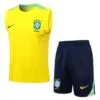 Conjunto de Entrenamiento Brasil Amarillo 2024-2025 parte delantera