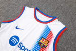 Conjunto de Entrenamiento FC Barcelona Blanco Azul 2024-2025 pecho