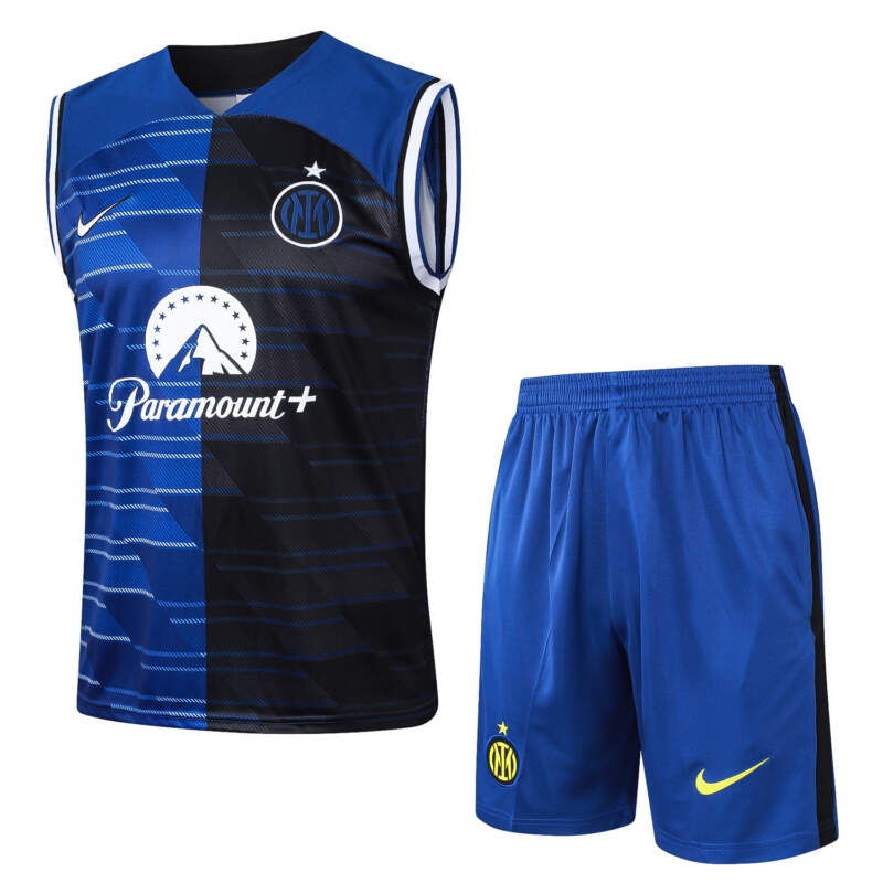 Conjunto de Entrenamiento Inter de Milan Azul Negro 2024-2025 Conjunto de Entrenamiento Inter de Milan Azul Negro 2024-2025