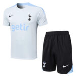 Conjunto de Entrenamiento Tottenham Hotspur Blanco Negro 2024-2025 parte delantera