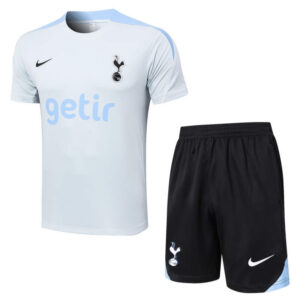 Conjunto de Entrenamiento Tottenham Hotspur Blanco Negro 2024-2025 parte delantera