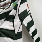 Camiseta Retro Sporting de Lisboa Primera Equipacion 2001-2003 puño izquierdo