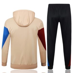 Chandal FC Barcelona con Capucha Crema 2024-2025 dorsal