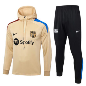 Chandal con Capucha FC Barcelona Crema 2024-2025