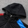 Chandal con Capucha FC Barcelona Negro 2024-2025 capucha frontal