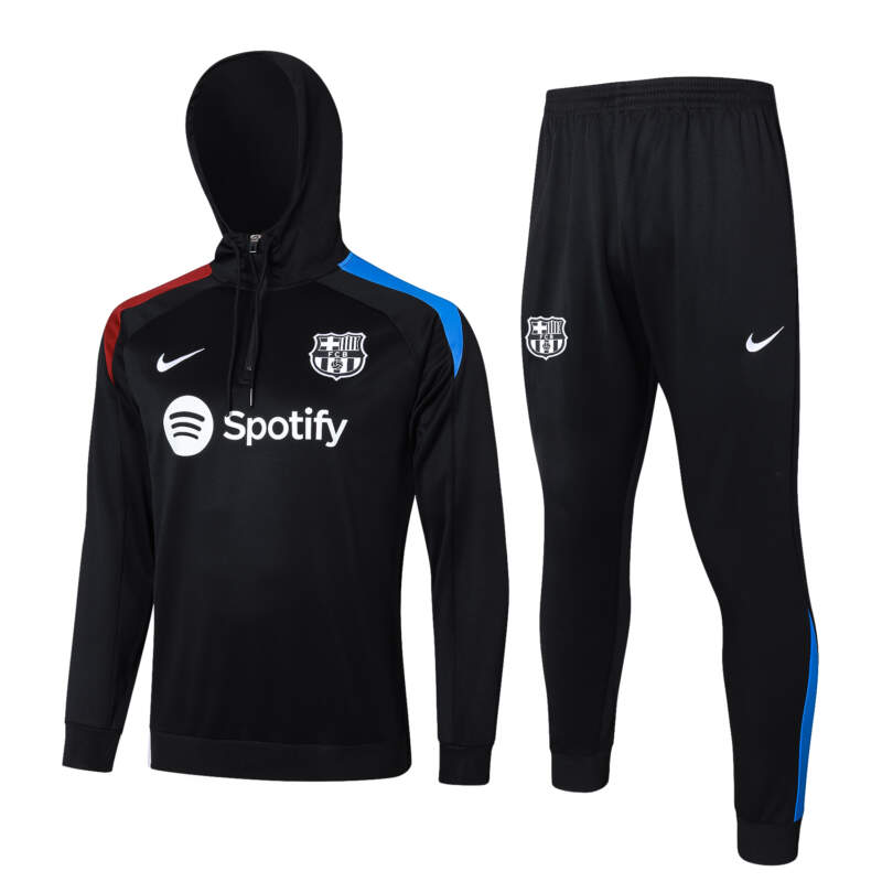Chandal con Capucha FC Barcelona Negro 2024-2025 Chandal con Capucha FC Barcelona Negro 2024-2025