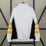 Chaqueta Gabardina Real Madrid Blanco Amarillo 2024-2025 dorsal
