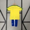 Conjunto retro niño Brasil primera equipacion 1998 dorsal