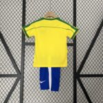 Conjunto retro niño Brasil primera equipacion 1998 dorsal