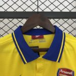 Camiseta Retro Arsenal Amarillo segunda equipacion 2013-2014 cuello