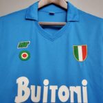 Camiseta Retro Napoli Local Azul 1987-1988 cuello