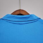Camiseta Retro Napoli Local Azul 1987-1988 cuello anterior