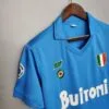 Camiseta Retro Napoli Local Azul 1987-1988 hombro