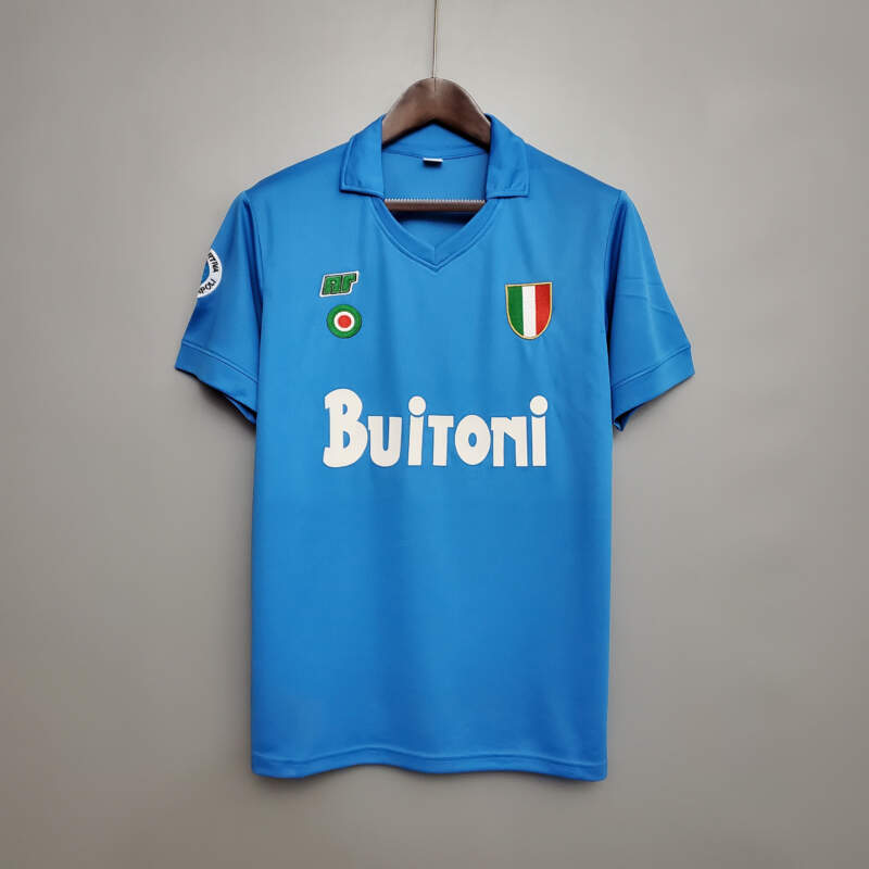 Camiseta Retro Napoli Local Azul 1987-1988 Camiseta Retro Napoli Local Azul 1987-1988