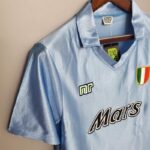Camiseta Retro Napoli primera equipacion 1990-1991 hombro