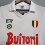 Camiseta Retro Napoli segunda equipacion Blanco 1987-1988 cuello