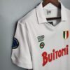 Camiseta Retro Napoli segunda equipacion Blanco 1987-1988 hombro