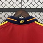 Camiseta retro España primera equipacion 2000 cuello anterior